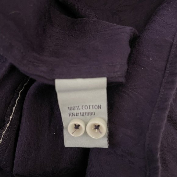 Zagiri Shirt Size XL Purple Textured Button Up Flip Cuff Casual Button Up - Picture 6 of 8